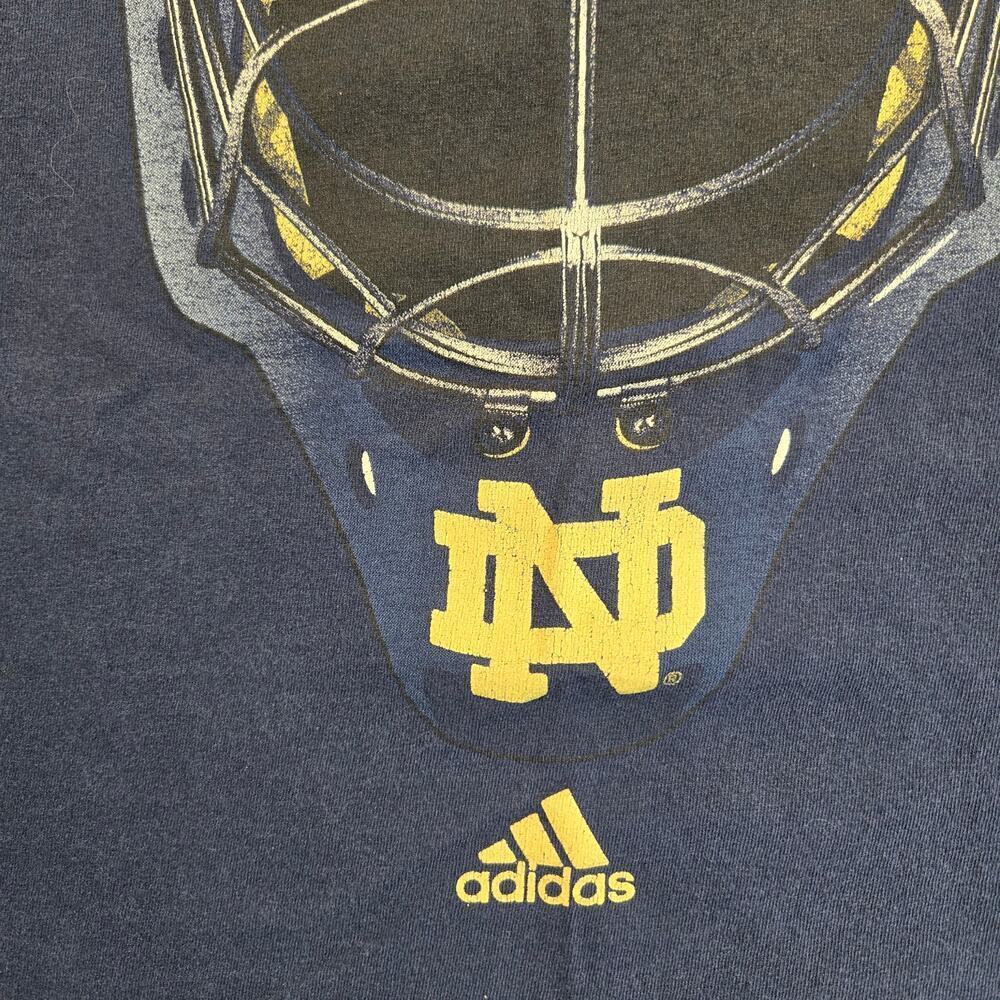 Notre Dame Fighting Irish Adidas Hockey T-shirt Crew Neck Rare Unisex Size M - Picture 4 of 8